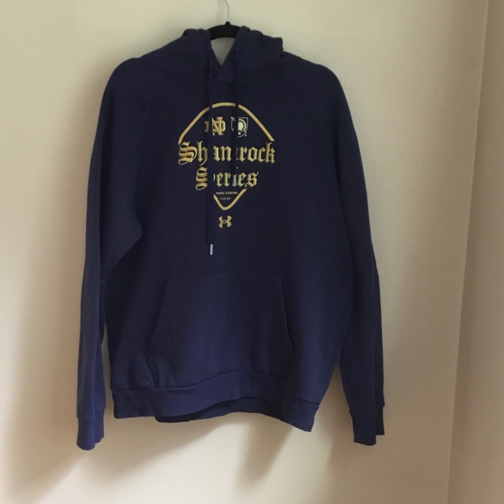 Under Armour Notre Dame Shamrock Series Yankee Stadium Hoodie Sweatshirt Large